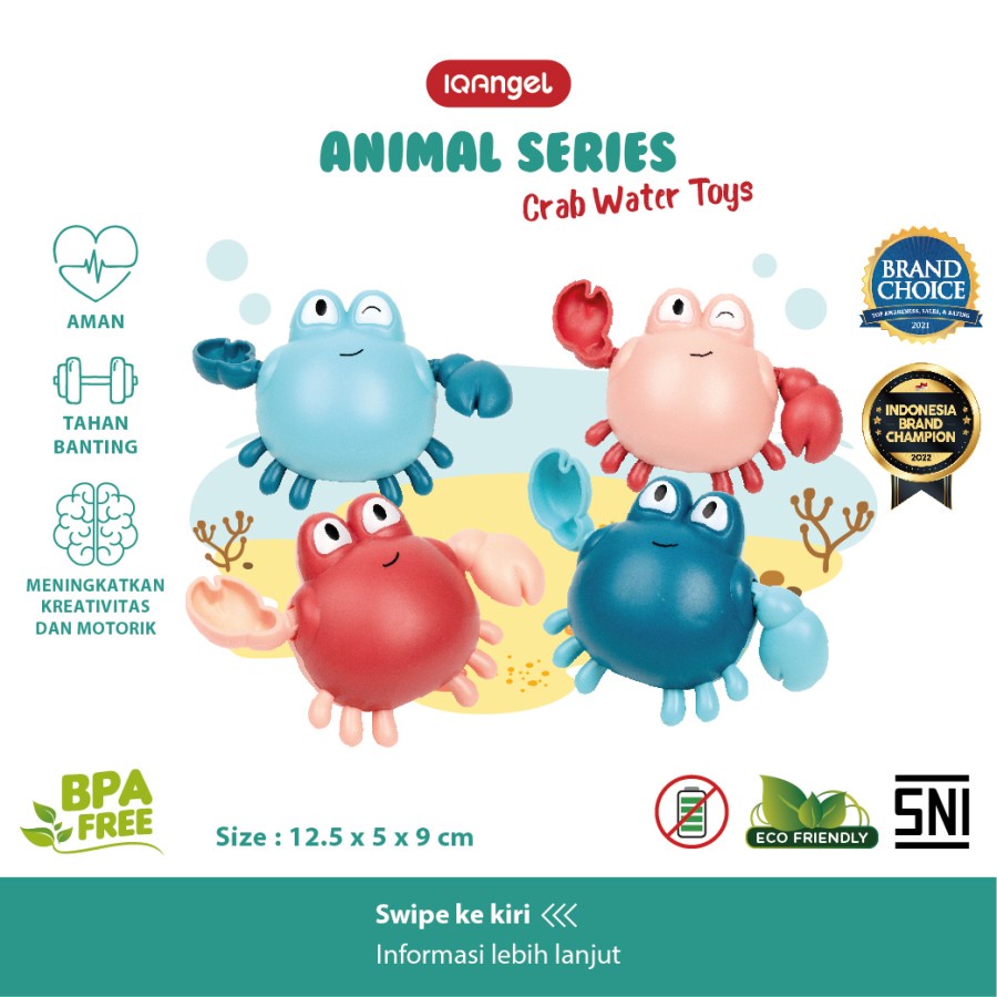 IQANGEL CRAB WATER TOYS / Mainan mandi Bayi / Mainan Air Anak