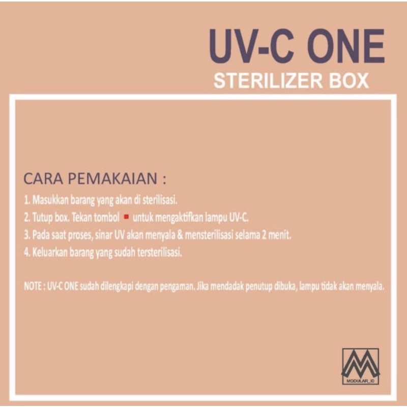 UV C One Sterilizer Box Germicidal BESAR JNE Trucking KHUSUS LUAR KOTA