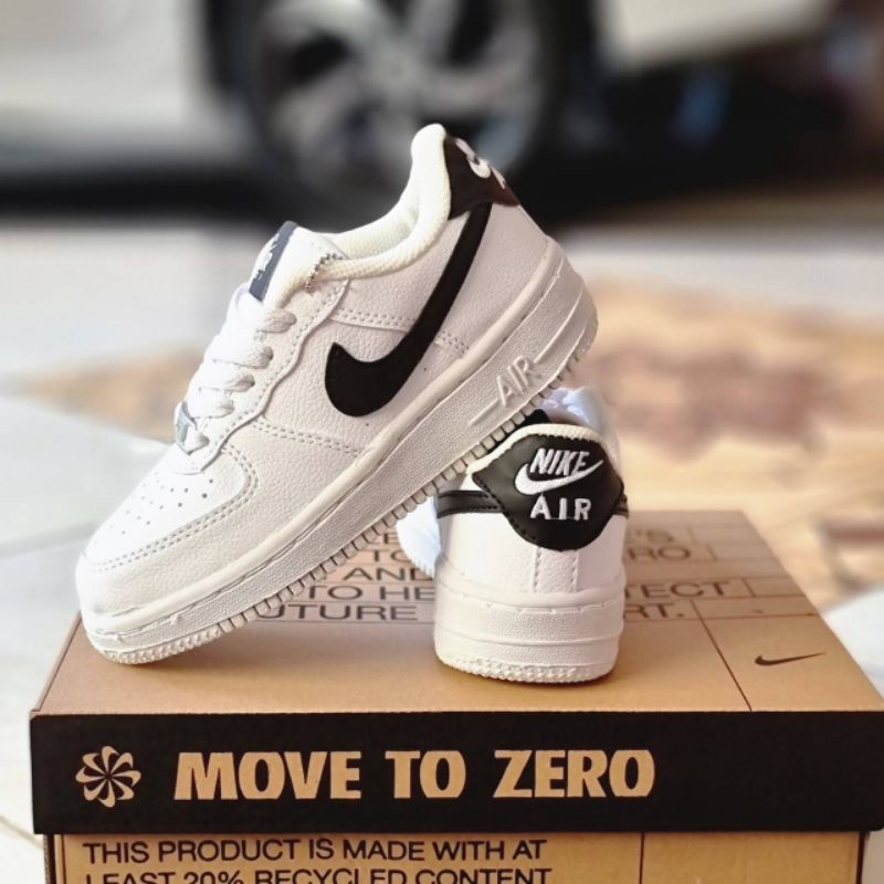 SEPATU NIKE ANAK AIR FORCE 1 PUTIH HITAM SEPATU ANAK LAKI LAKI PEREMPUAN SEPATU ANAK ANAK SNEAKERS ANAK PUTIH