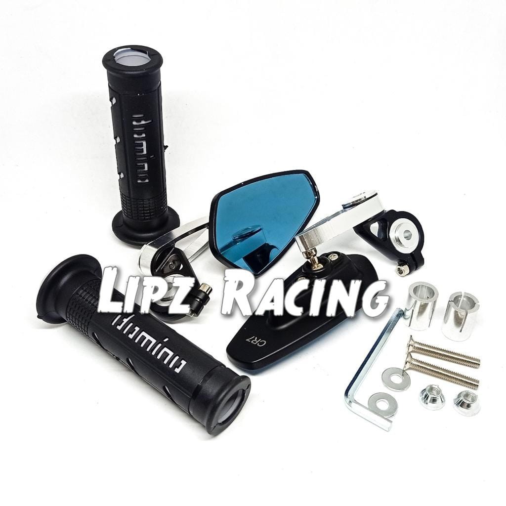 {PAKET 2IN1} SPION JALU BAR END]SPION JALU OVAL+HANDGRIP  SISIK UNIVERSAL