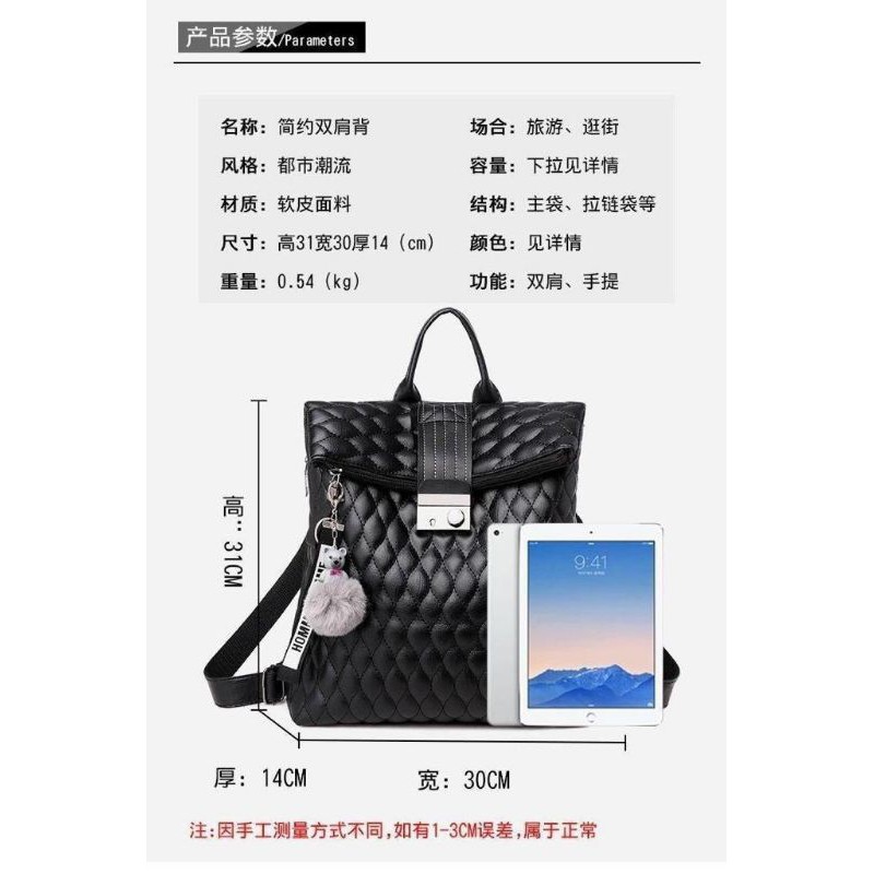 Tas Ransel multifungsi jalan kekinian fashion wanita modern cewek import JAR2025