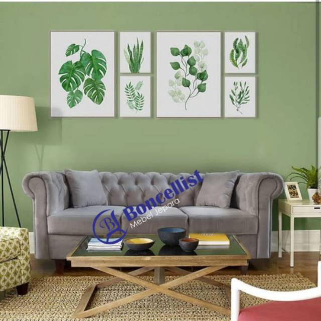 Kursi sofa minimalis modern model chesterfield / bangku sofa minimalis