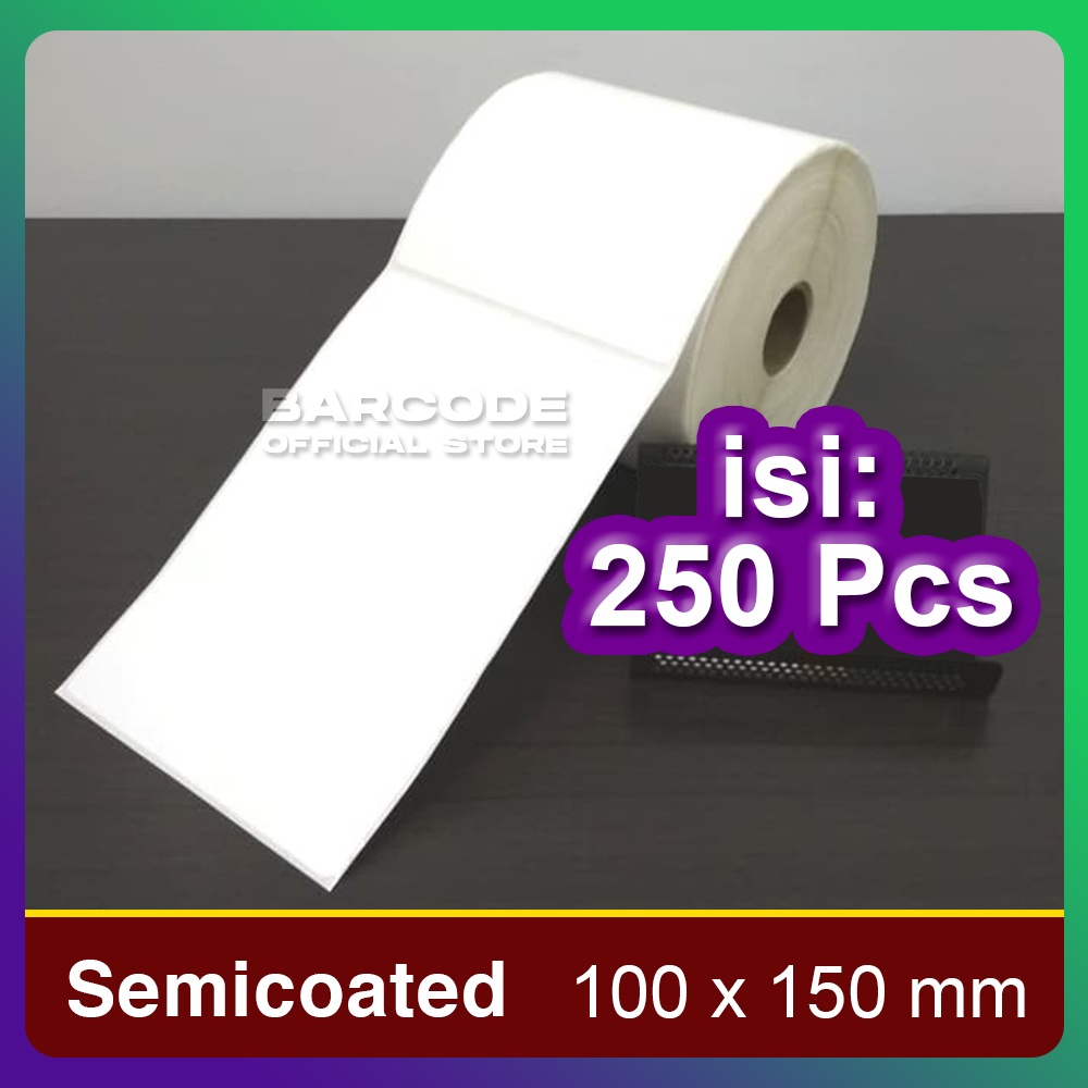 

Label Printer Barcode 100X150MM / 4X6 Inch Semicoated A6 Isi 250 pcs