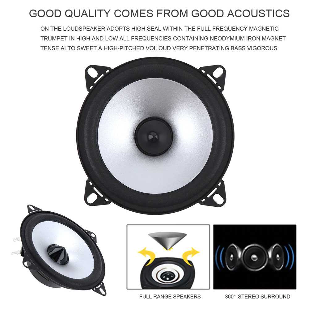 Speaker Subwoofer Mobil HiFi 4 Inch 60W 2 PCS  /  Subwoofer Aktif Mobil Murah / Subwoofer Pintu Mobil Avanza / Speaker Subwoofer / Subwoofer Speaker Mini / Speaker Mobil Pioneer Full Bass / Subwoofer Mobil Jbl Jl Im Double Magnet Car Audio Murah Original