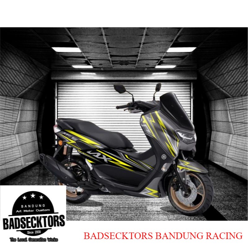 Sticker decal Nmax 155 Full body grafis Yellow grey kode 1906 keren
