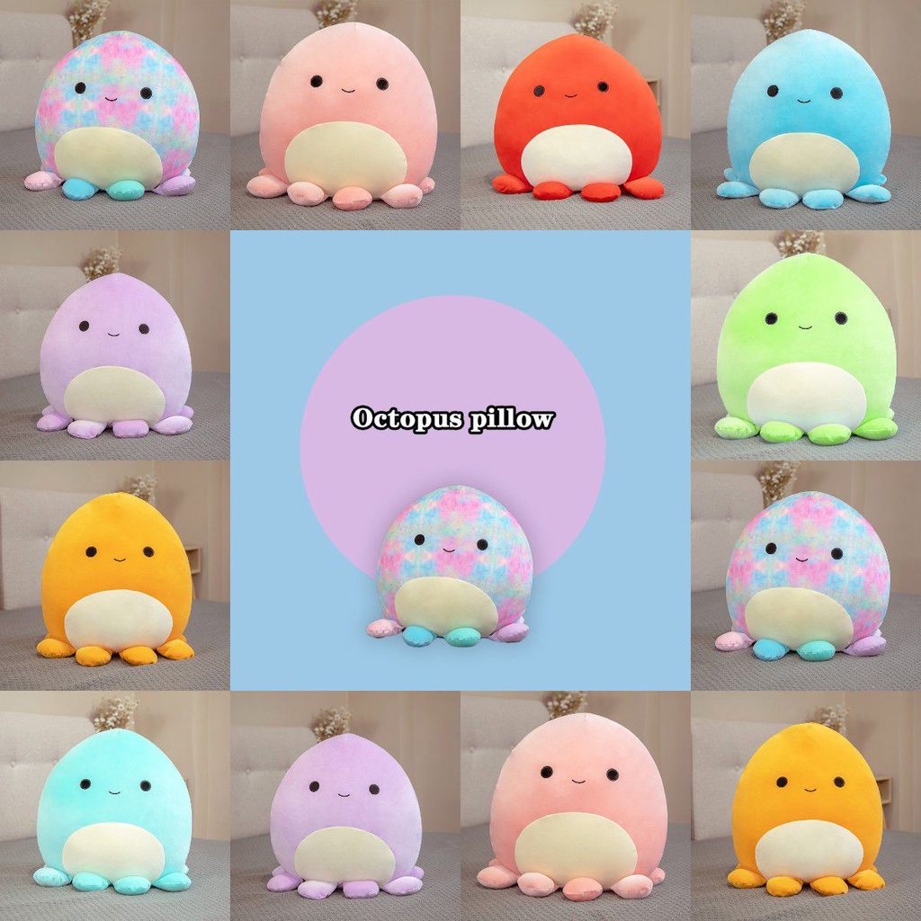 80cm Mainan Squishmallows Stuffed Toy Boneka Octopus Plush Soft Dolls Large Pillow Cushion Decoration Cute