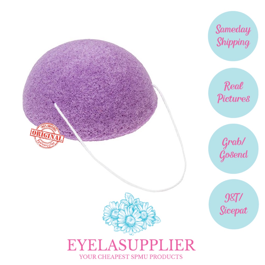 100%  Natural  Konjac Sponge Pembersih Muka Alami Mengangkat Sel Kulit mati Eksfoliasi Face Facial Spons Wajah Organik Organic Perawatan Muka Body Spon