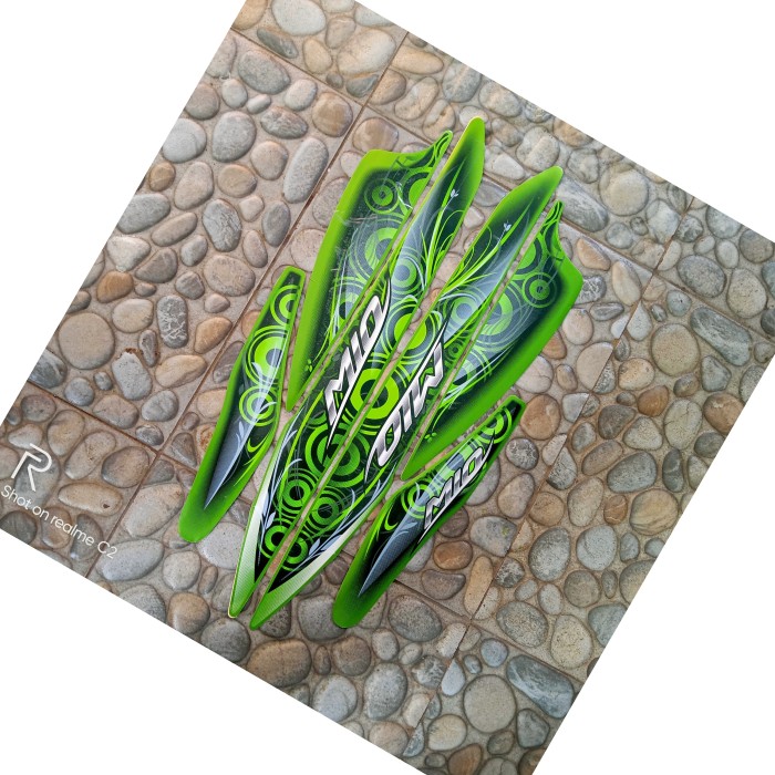 stiker striping motor mio sporty 2011 hijau