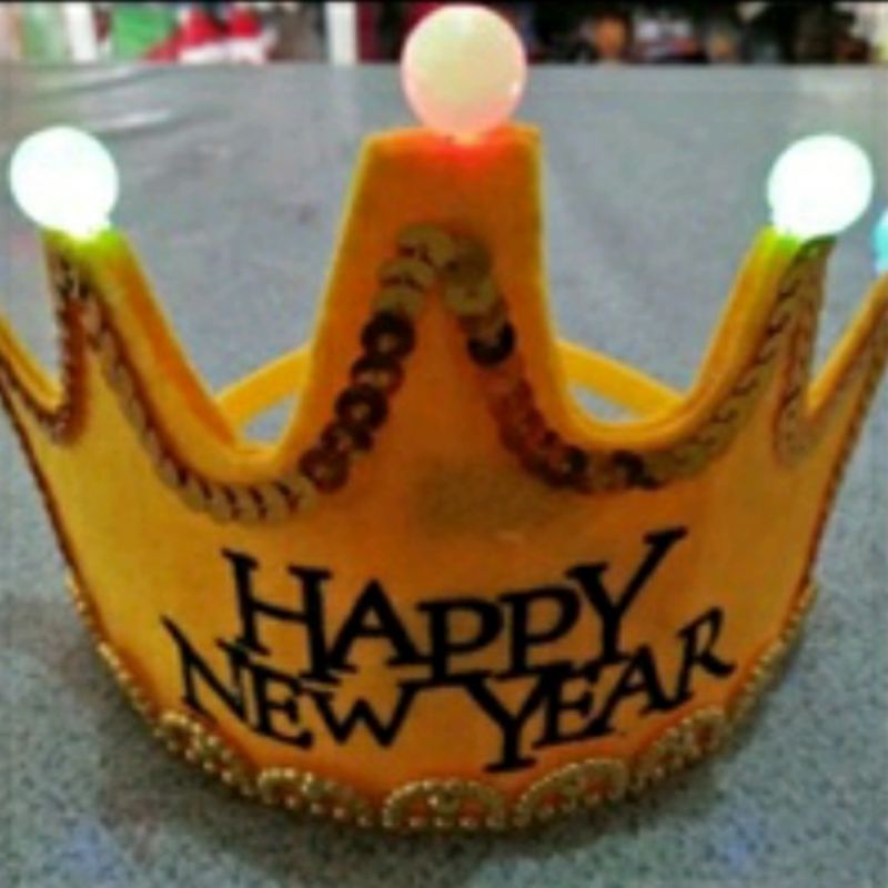 Bando Happy New Year / Bando Lampu New Year / Bando Tahun Baru / Bando Tahun Baru Lampu Led