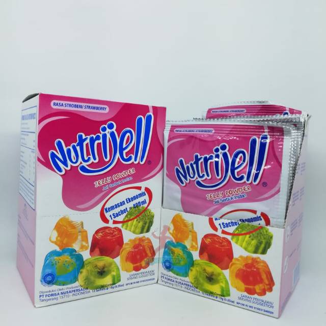 

Nutrijell Eco Strawberry Box/ Jeli Bubuk Instan Strawberry 10gr