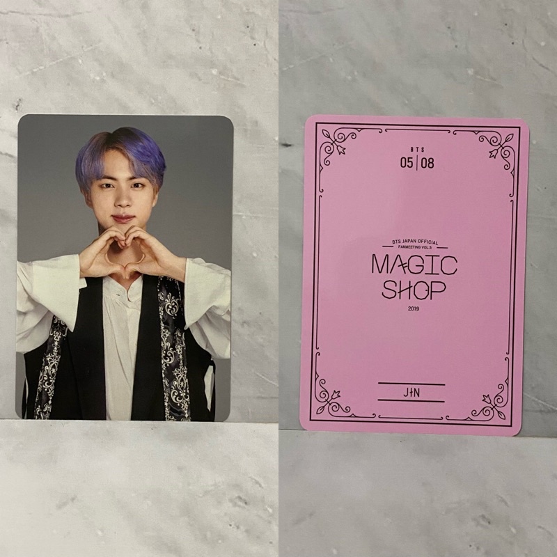 Jual Rare Bts 5th Magic Shop Mpc Mini Photocard Mpc Jin Seokjin Kore Love Shopee Indonesia 2336