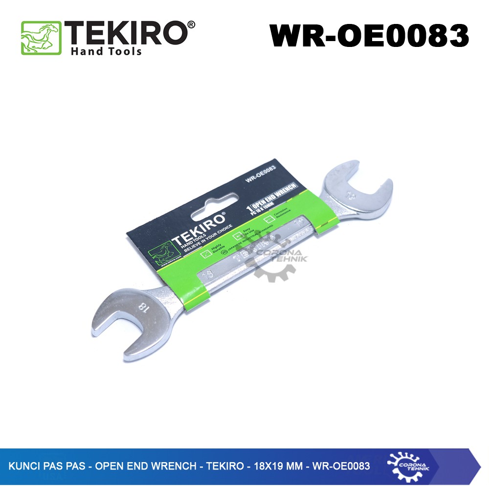 WR-OE0083 - Kunci Pas Pas - Open End Wrench - Tekiro - 18x19 mm