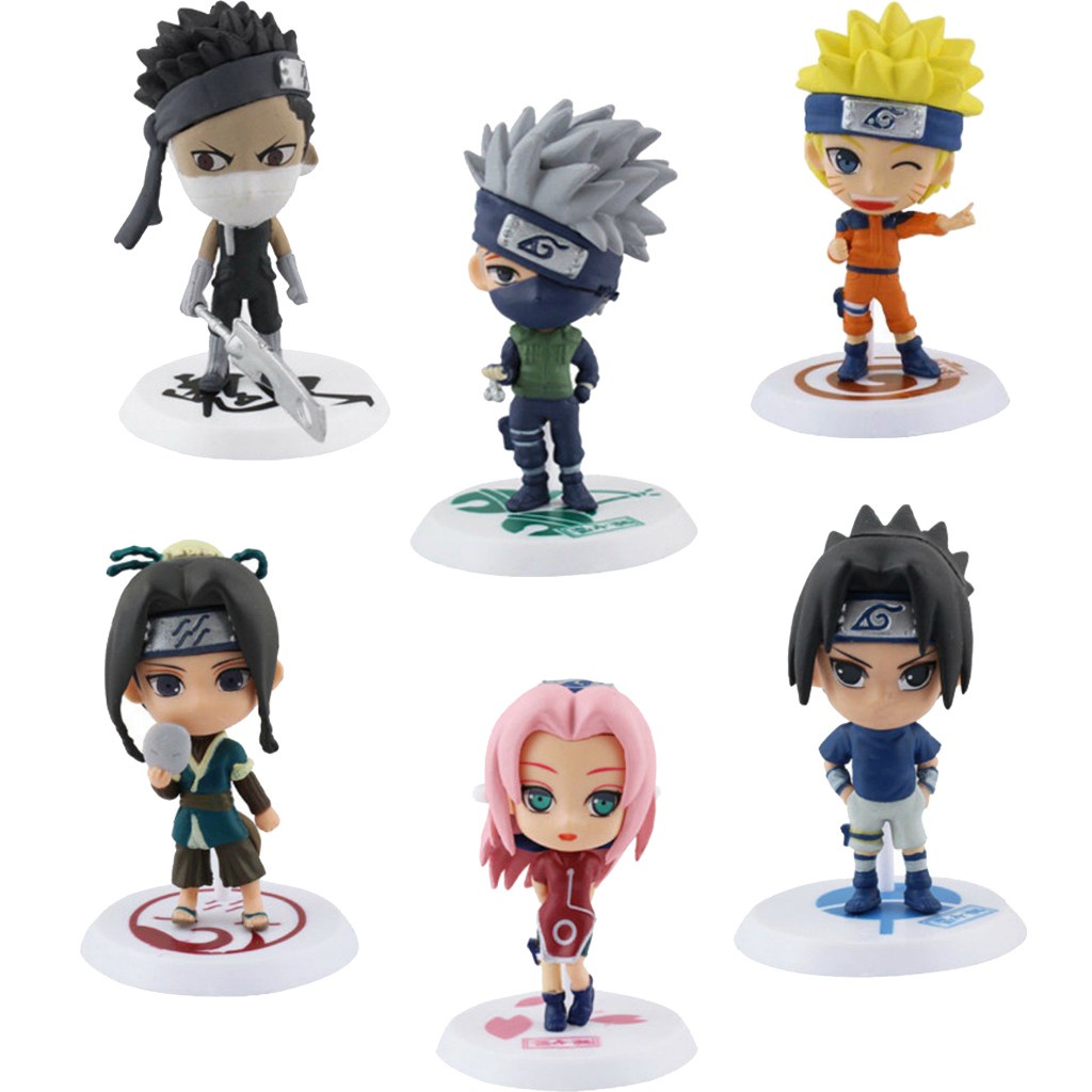 Mainan Action Figure Anime Naruto Kakashi Sasuke Sakura 24 Gaya Bahan PVC Untuk Hadiah Anak