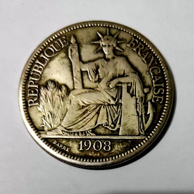 Frankeish Indochine Piastre Titre 1908