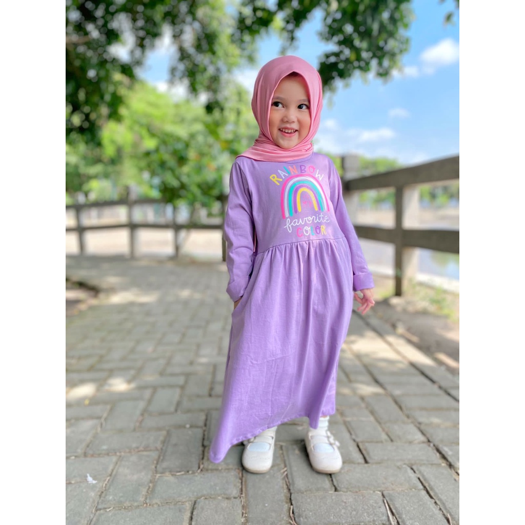 PROMO 7.7 Gamis Ataya 1-10 Tahun dengan Kaos Premium Smilee Pakaian Muslim Anak - BAJU LEBARAN ANAK