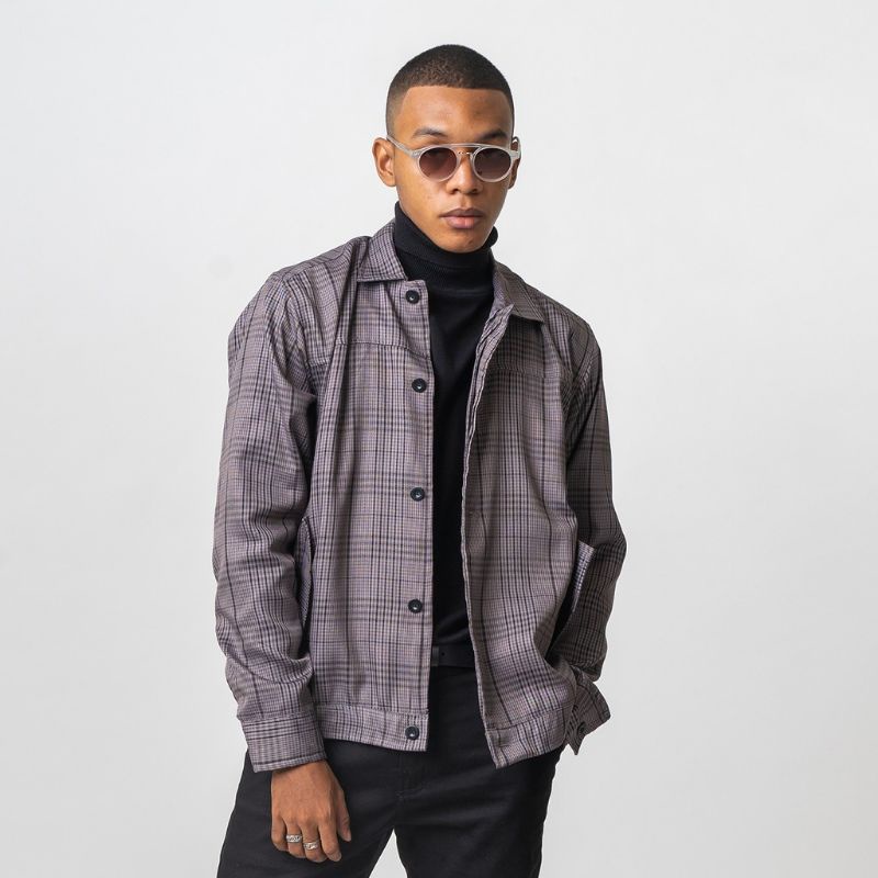 SIGNORE - Minimal Jacket OT2 Plaid Taupe - XS