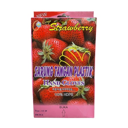 Strawberry Sarung Tangan Plastik 100pcs