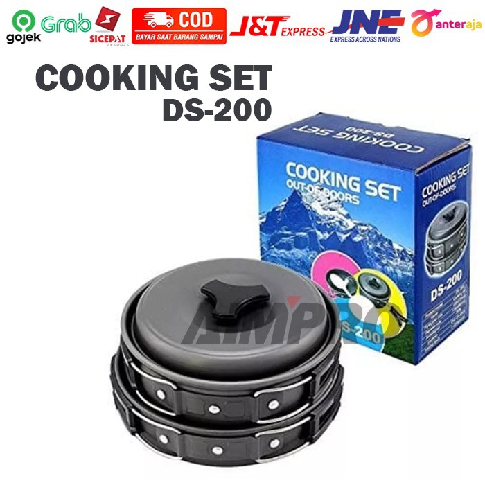 [ COD ] COOKING SET DS200 PANCI NESTING CAMPING GUNUNG OUTDOOR