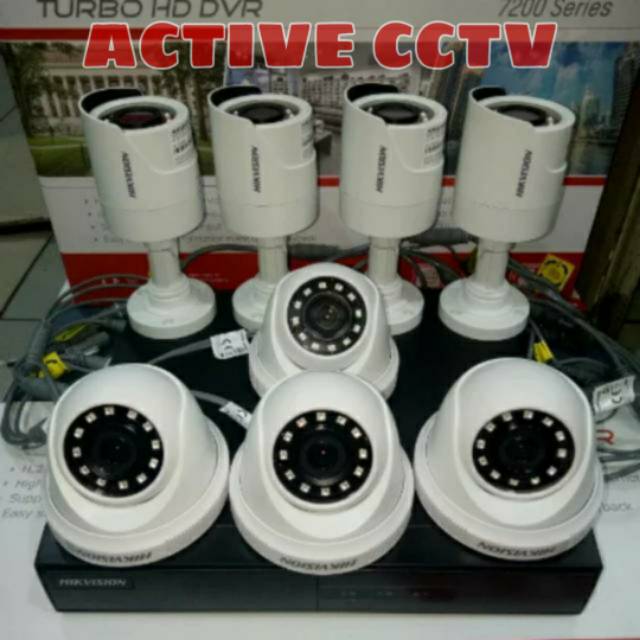 PAKET KAMERA CCTV HIKVISION 8 CAMERA 2MP 1080P FULL HD 8 CHANNEL