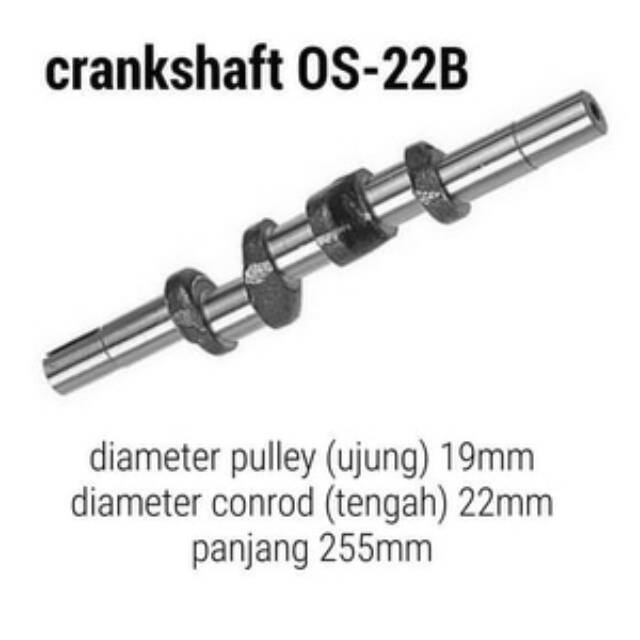 crankshaft crank shaft OS-22 PS-22 kruk as power sprayer spare part suku cadang ace sumbu saf mesin 