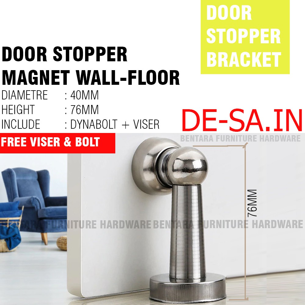 76MM Door Stopper Magnetic Catches - Keces Penahan Penyangga Penangkap Pintu Rumah