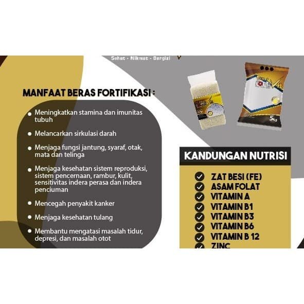 

gr20111r Beras Fortivit (Beras Bervitamin) Kemasan 1 Kg Sv012Ss