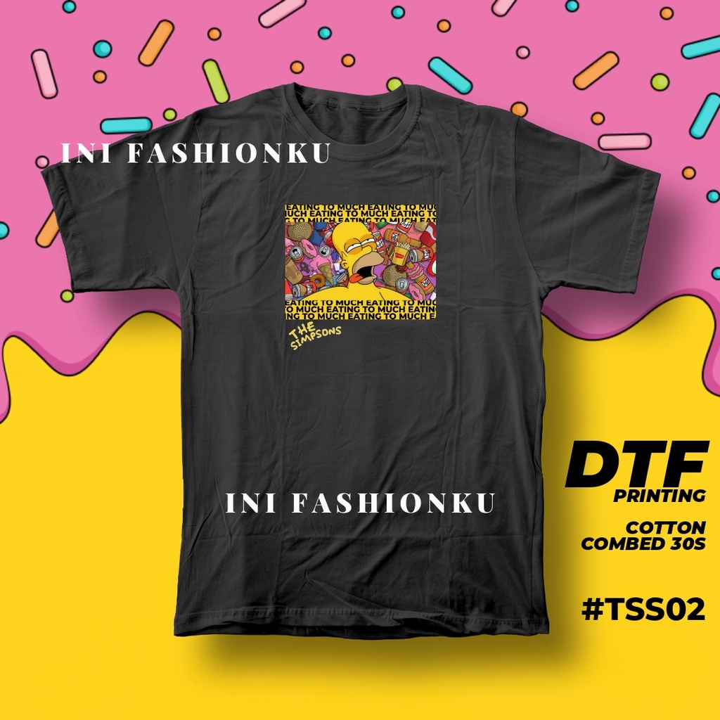 T-SHIRT KEKINIAN  DTF THE SIMPSONS UNISEX SERIES 02| BART SIMPSON TSS02 T-SHIRT FASHION| BAJU KAOS ATASAN UNISEX PRIA DAN WANITA