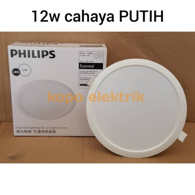  Lampu  Led  Downlight Philips  12w Bulat 7 Inch Eridani 12 