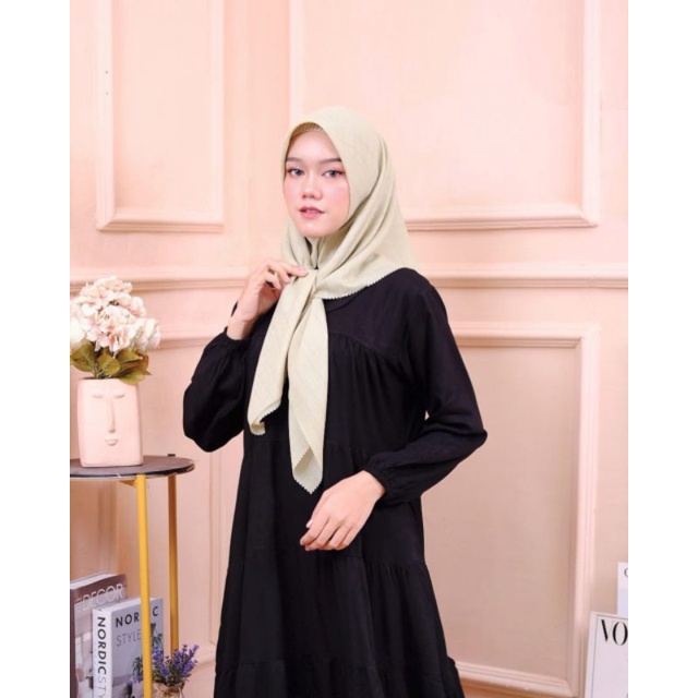 (BISA COD) Hijab S4 Voal Waffle Azara bahan diamond uk 110×110 cm