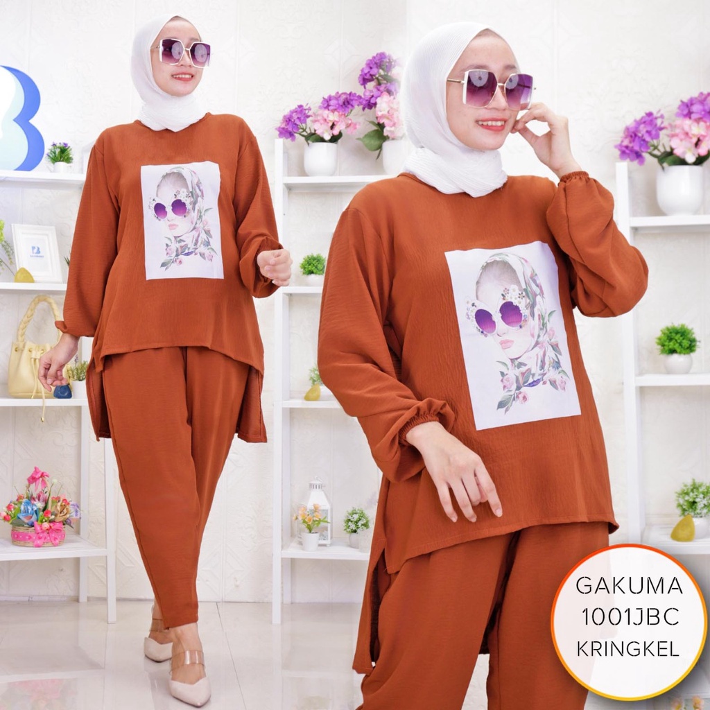 NANA SETELAN CRINCLE MOTIF WANITA // NANA SETCEL WANITA