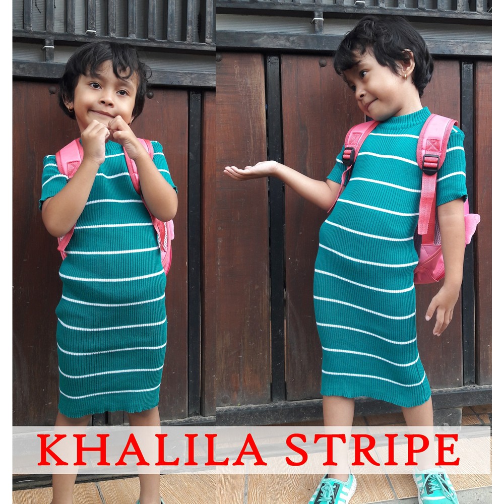 Dress Anak Khalila Stripe Kalila Stripe Anak Wanita Dress