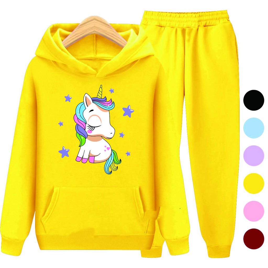 Setelan Sweater Hoodie Baby Kuda Pony / Sweater Anak-Remaja Size S - XXL Usia 3-15 Tahun