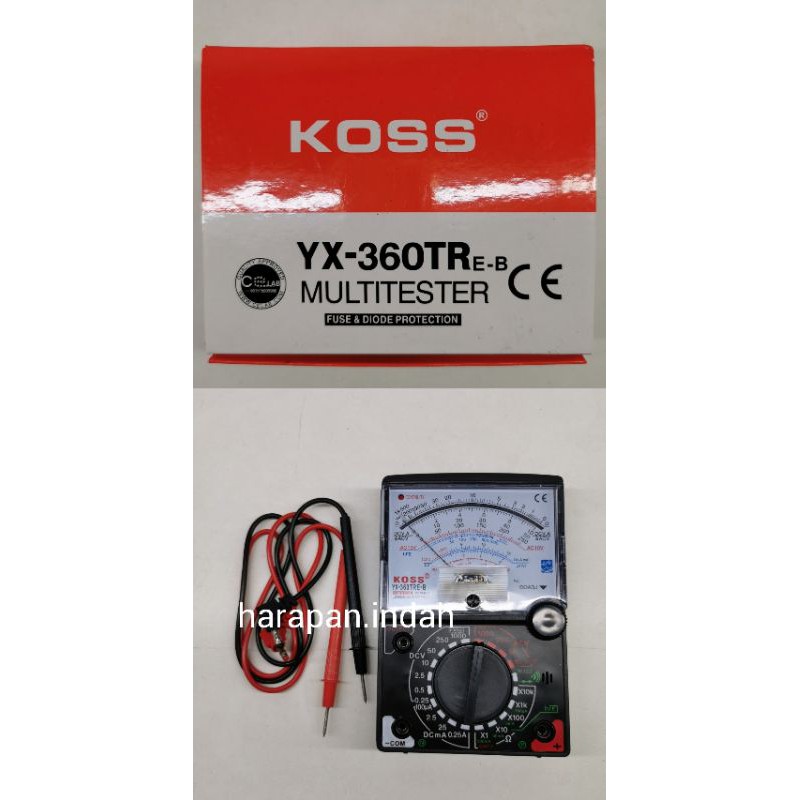 Multitester multimeter avometer Yx360 TR berguna untuk mengukur parameter volt. amphere. ohm dll