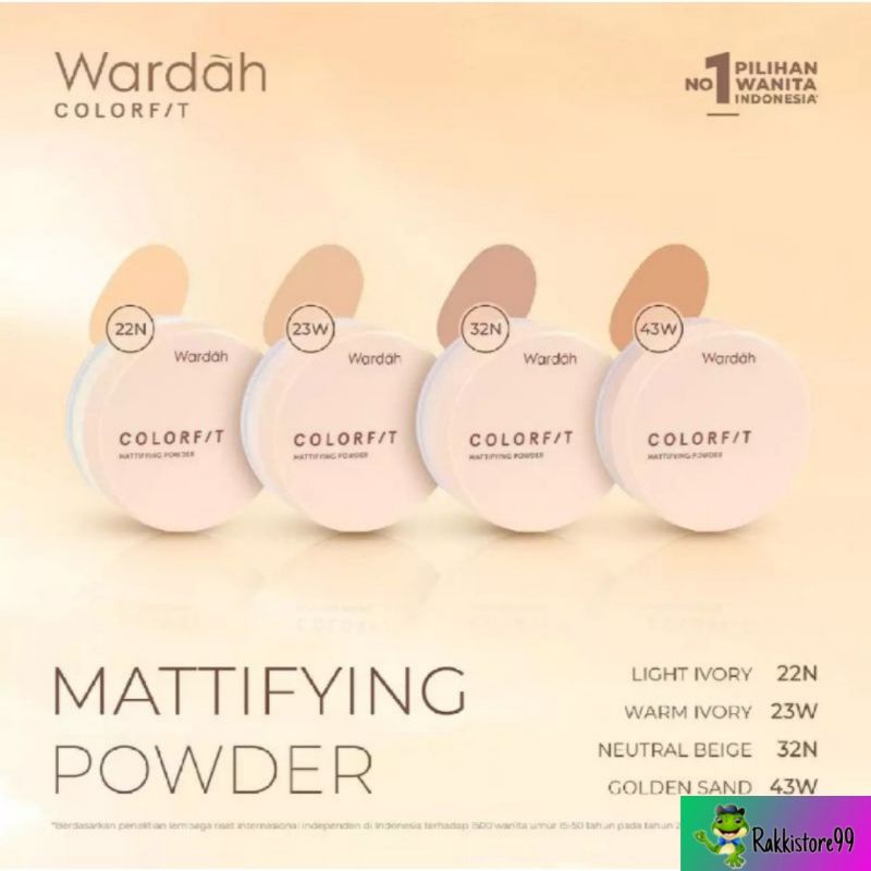 ❣️Rakkistore99❣️Wardah Colorfit Mattifying Powder (LOOSE POWDER) UV A/B Protection 15 (100% Original)