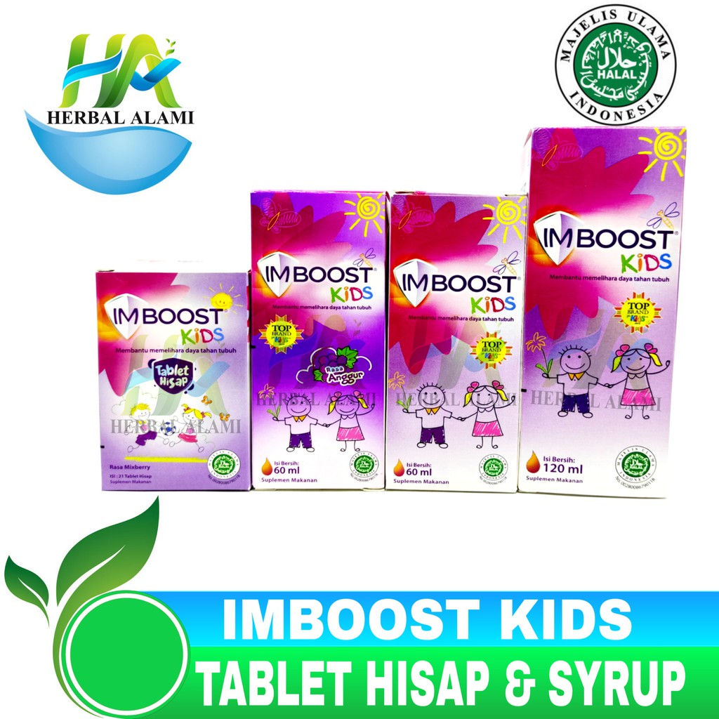 Imboost Kids Syrup &amp; Tablet Hisap - Vitamin Daya Tahan Tubuh Anak-anak