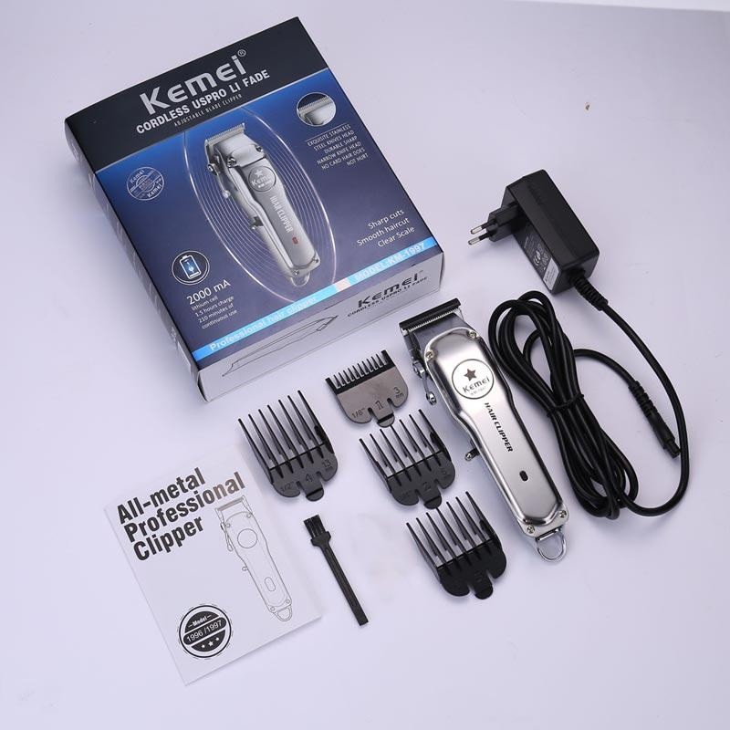 KEMEI KM-1996 - Rechargeable Professional Metal Electric Hair Clipper - Alat Cukur Elektrik KEMEI