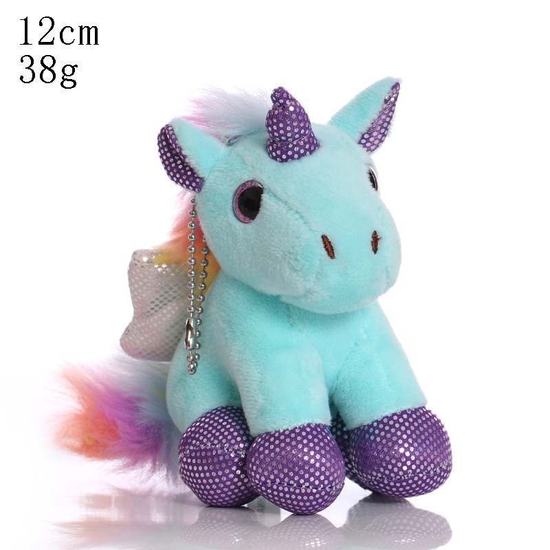 1pc Gantungan Kunci Boneka Unicorn Bahan Plush Aneka Warna Untuk Anak / Dewasa