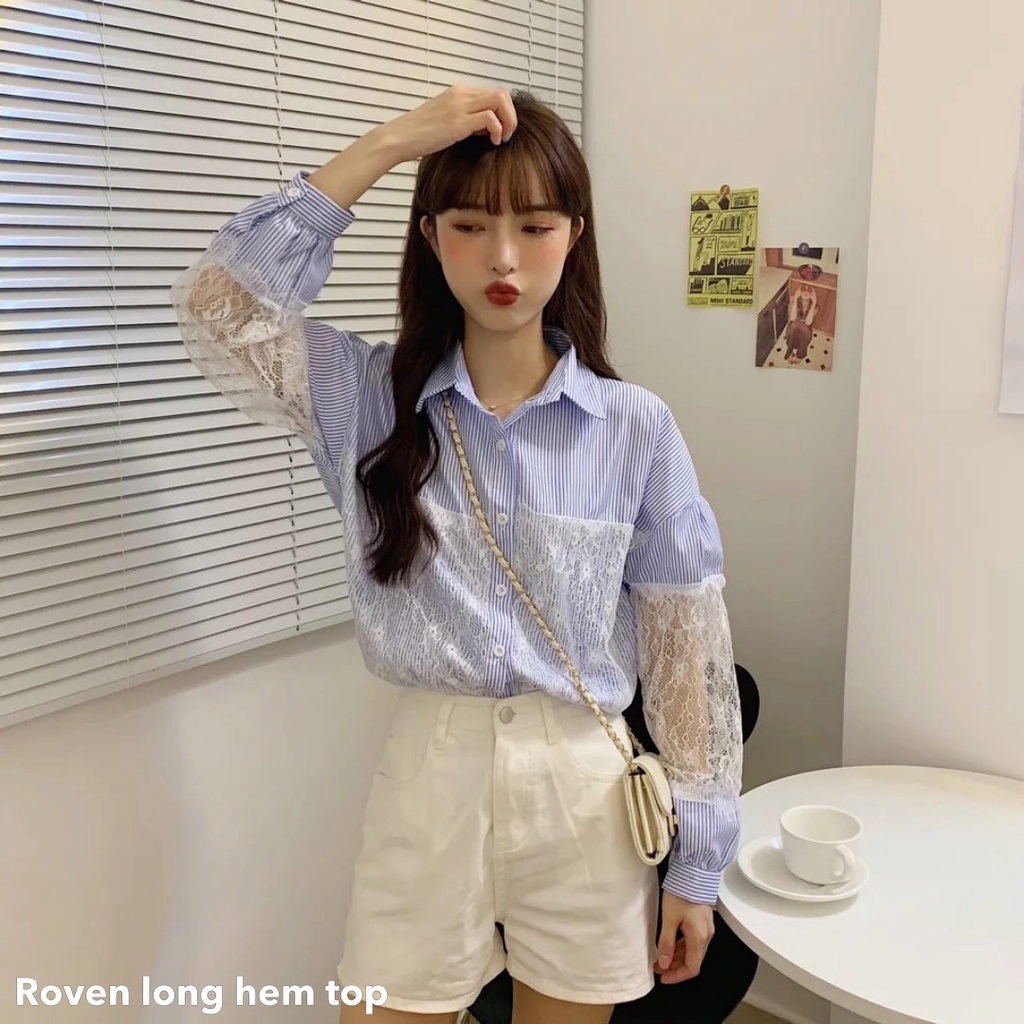 Roven long hem top - Thejanclothes