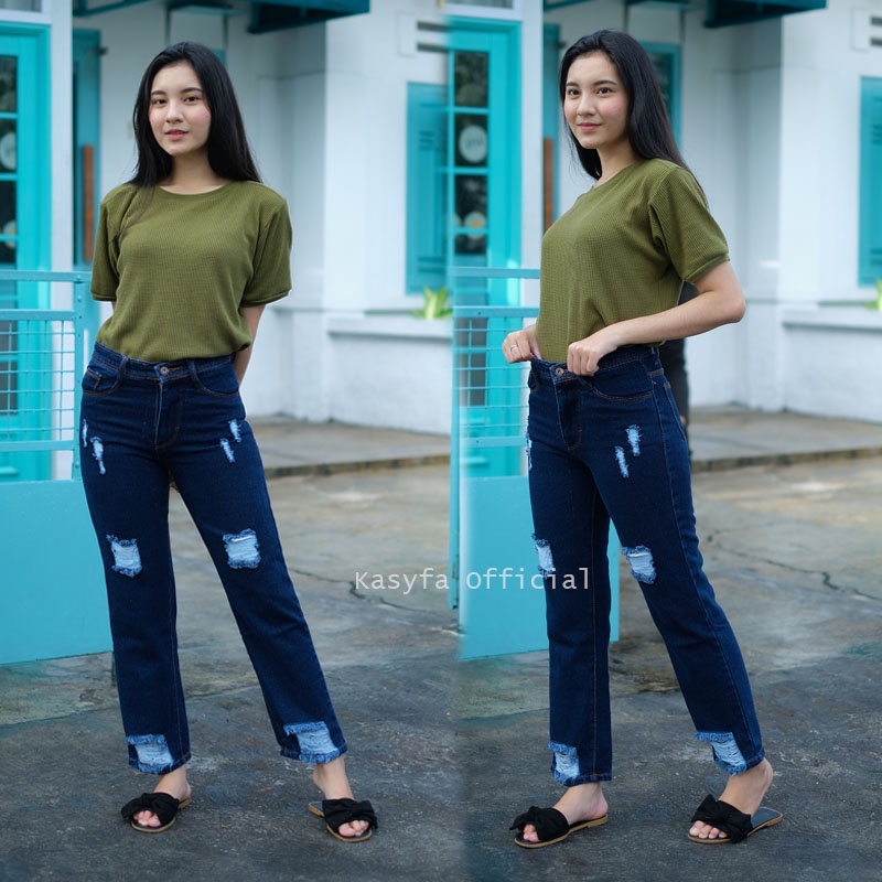 BOYFRIEND SOBEK JEANS PREMIUM // BOYFRIEND JEANS RIPPED DISTRO