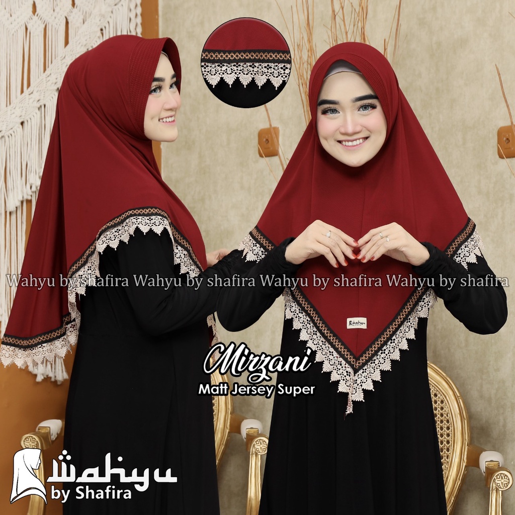 MIRZANI HIJAB INSTAN JERSEY RENDA WAHYU BY SHAFIRA KERUDUNG WANITA JILBAB TERBARU EL RAIS HIJAB