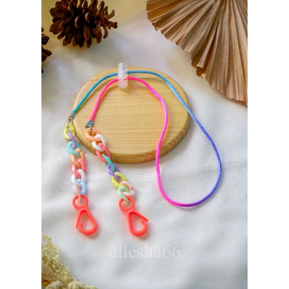 kalung masker 2in1 strap masker strap hijab colourfull