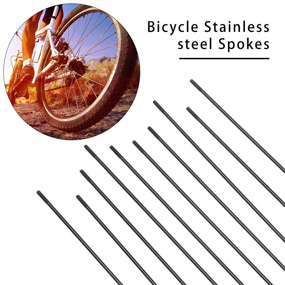 Suyo 10pcs Jari-Jari Sepeda Pengganti Kekuatan Tinggi Dengan Nipples Bicycles Spokes Wires