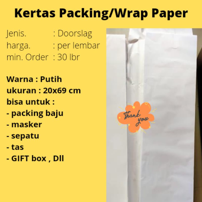 

Kertas Packing Kertas Packing kertas bungkus souvenir kertas bungkus kekinian kertas bungkus sepatu kertas wrapping kertas wrap kertas wrap potong wrapping paper wrapping kertas doorslag kertas duslak kertas dorslag kertas packing hampers K2069
