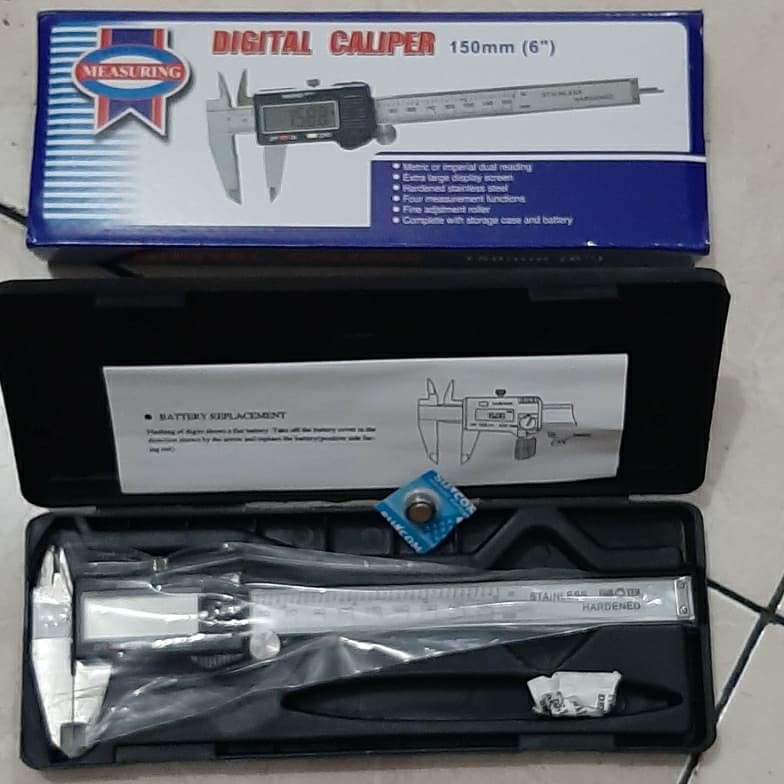 jangka sorong digital baterai digital caliper 6"