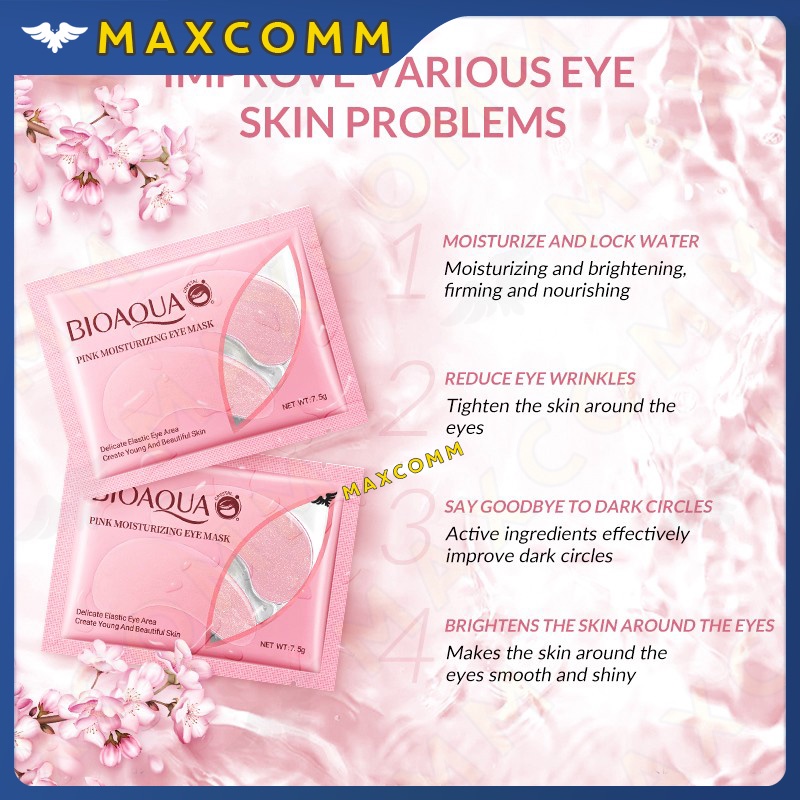 【BPOM】BIOAQUA eye mask Moisturizing masker mata 7.5g - Blue eyemask 1p