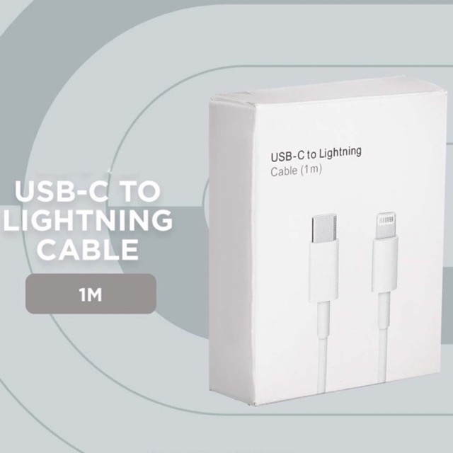 USB-C To Lightning Cable Panjang 1 Meter - 2 Meter High Quality (Kabel Fast Charging)