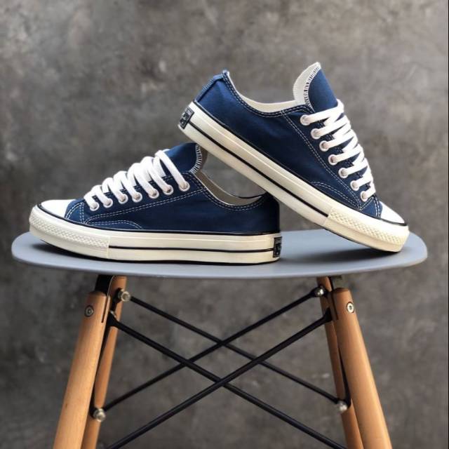 100% Premium Sepatu converse 1970S 70S egret Low blue navy original premium Import BNIB Vietnam