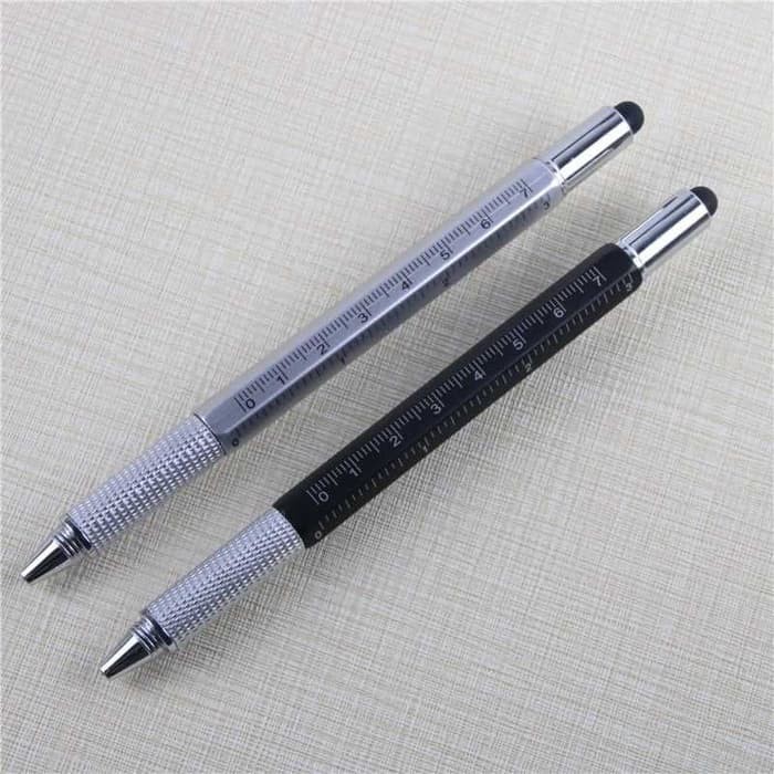 Pena Multifungsi Stylus Penggaris Level Obeng PUTIH -NS34