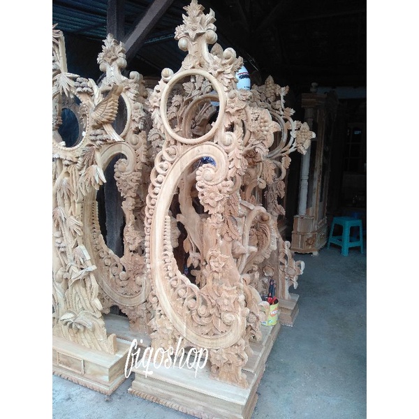 Jam hias Kayu jati Dekorasi Rumah Furniture Jepara