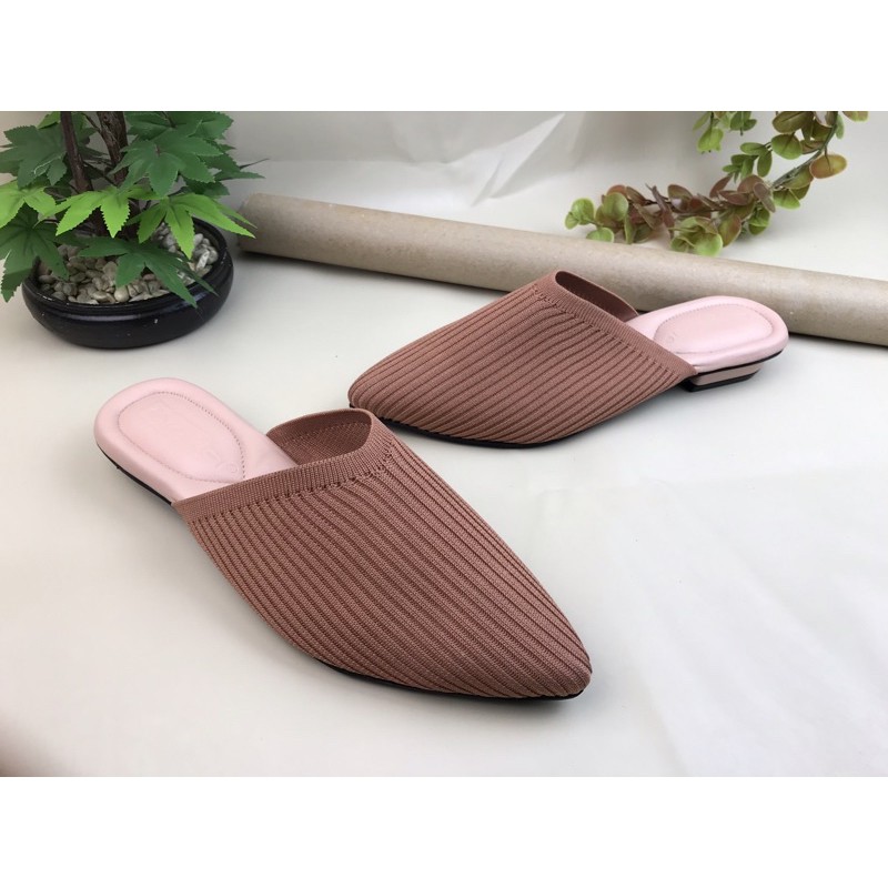 Sandal Hak Tahu Wanita Bahan Rajut Import JA-70 GRAVICI